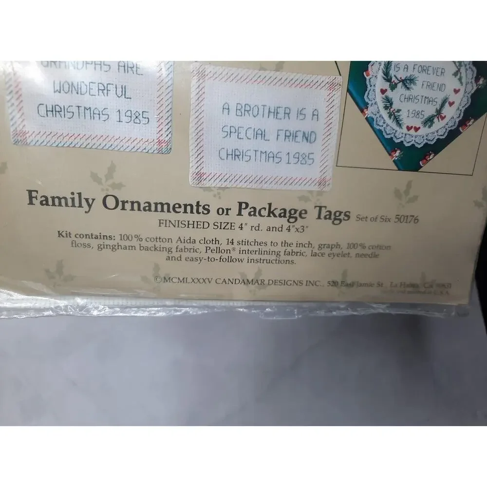 Something Special Counted Cross Stitch Kit Family Christmas Ornaments 50176